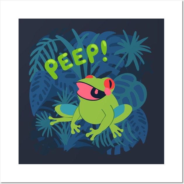 Tree Frog Peep! Wall Art by Abbilaura